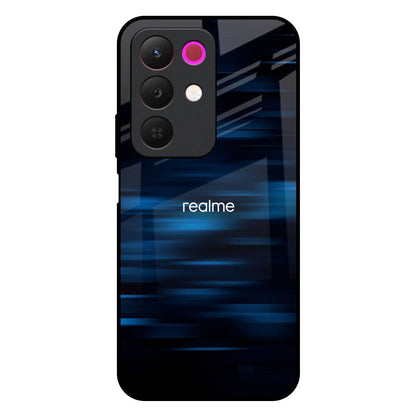 Blue Rough Abstract Realme 15x 5G Glass Back Cover Online