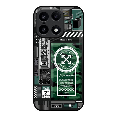 Green Camo Circuit OnePlus 15 5G Glass Back Cover Online