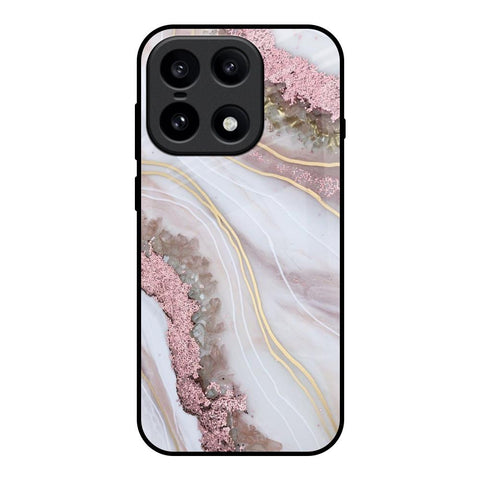 Pink & Gold Gllitter Marble OnePlus 15 5G Glass Back Cover Online