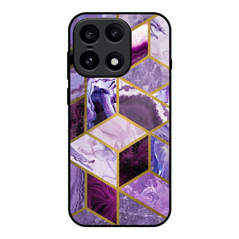 Purple Rhombus Marble OnePlus 15 5G Glass Back Cover Online