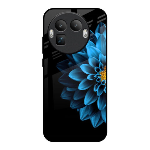 Half Blue Flower Realme GT8 Pro 5G Glass Back Cover Online