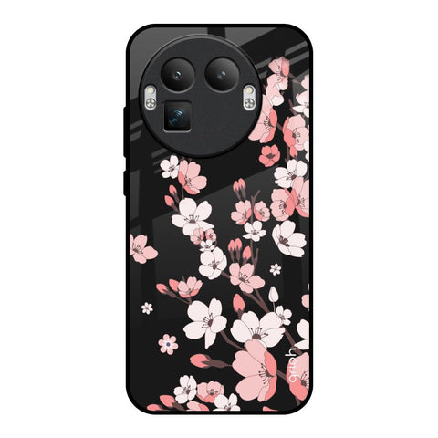 Black Cherry Blossom Realme GT8 Pro 5G Glass Back Cover Online