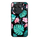 Tropical Leaves & Pink Flowers Realme GT8 Pro 5G Glass Back Cover Online