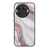 Pink & Gold Gllitter Marble Realme GT8 Pro 5G Glass Back Cover Online
