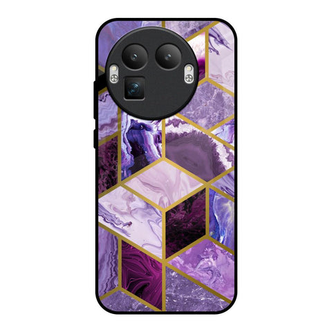 Purple Rhombus Marble Realme GT8 Pro 5G Glass Back Cover Online