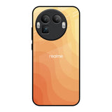 Orange Curve Pattern Realme GT8 Pro 5G Glass Back Cover Online
