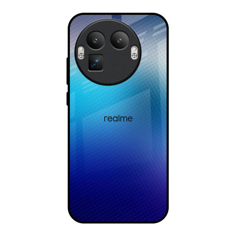Blue Rhombus Pattern Realme GT8 Pro 5G Glass Back Cover Online