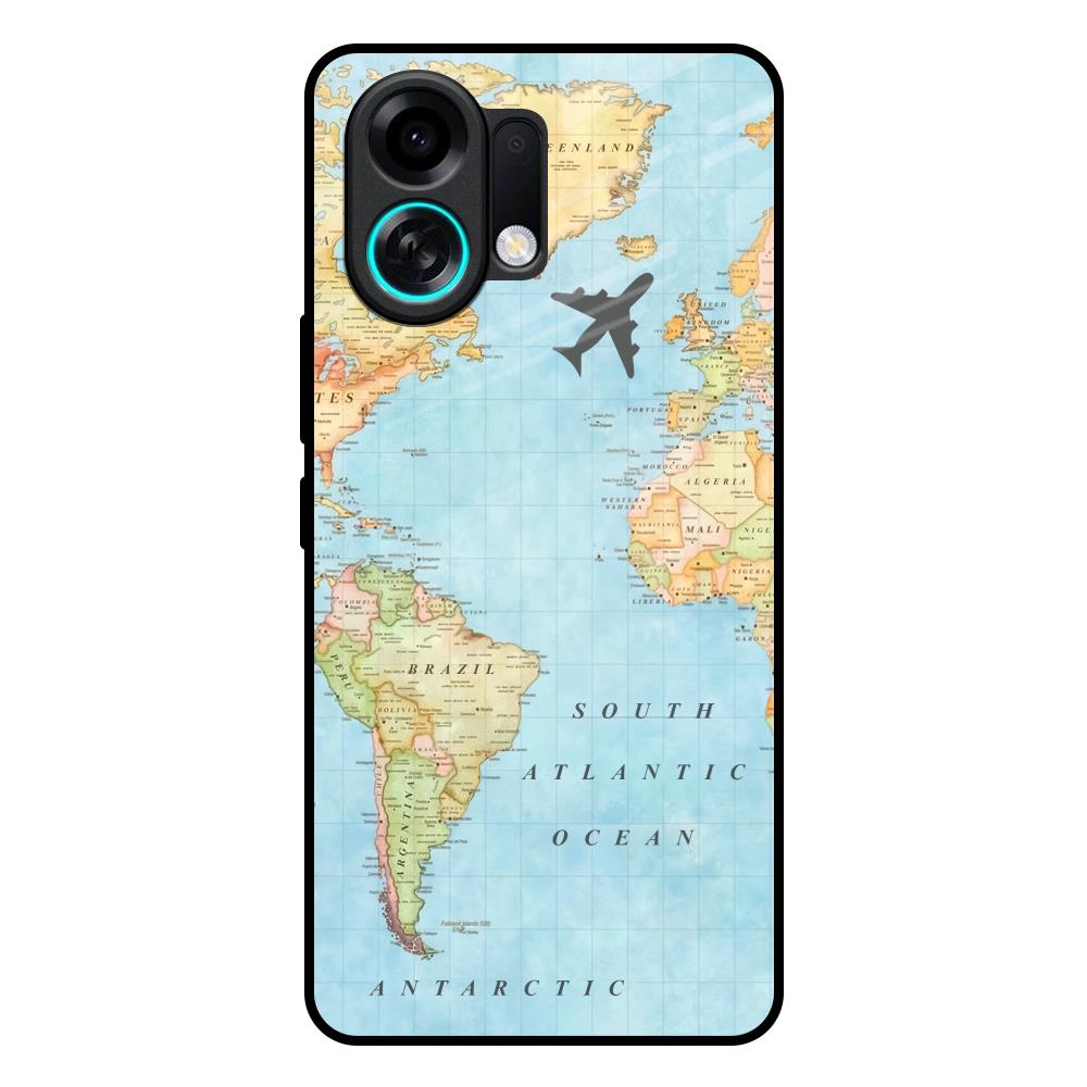 Travel Map Oppo K13 Turbo 5G Glass Back Cover Online