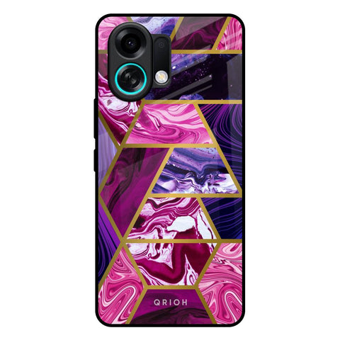 Electroplated Geometric Marble Oppo K13 Turbo 5G Glass Back Cover Online