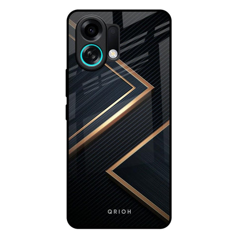 Sleek Golden & Navy Oppo K13 Turbo 5G Glass Back Cover Online