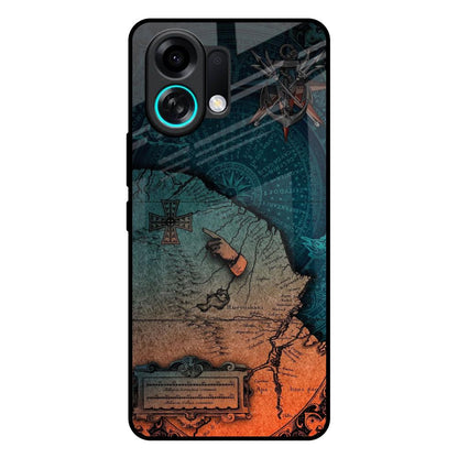 Geographical Map Oppo K13 Turbo 5G Glass Back Cover Online