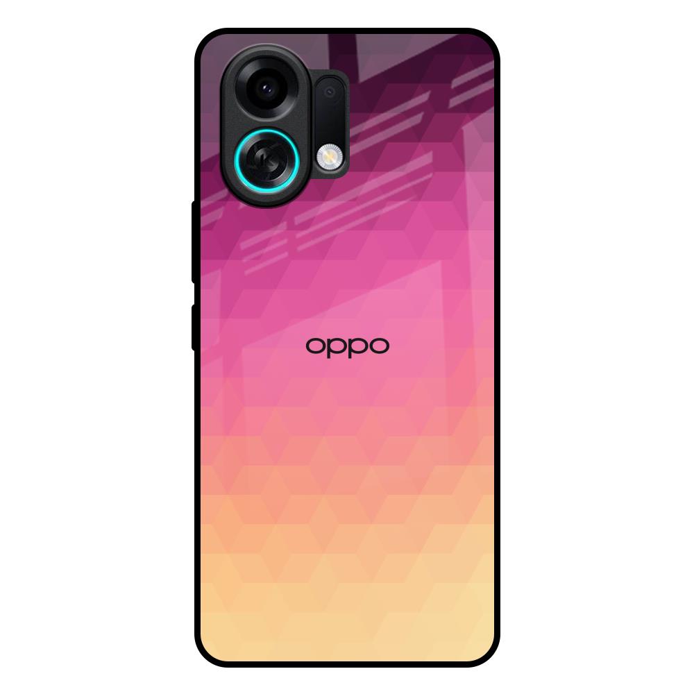 Geometric Pink Diamond Oppo K13 Turbo 5G Glass Back Cover Online
