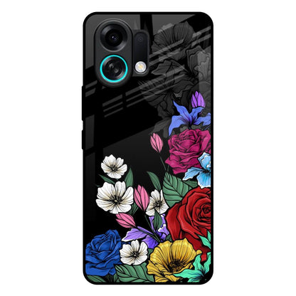 Rose Flower Bunch Art Oppo K13 Turbo Pro 5G Glass Back Cover Online