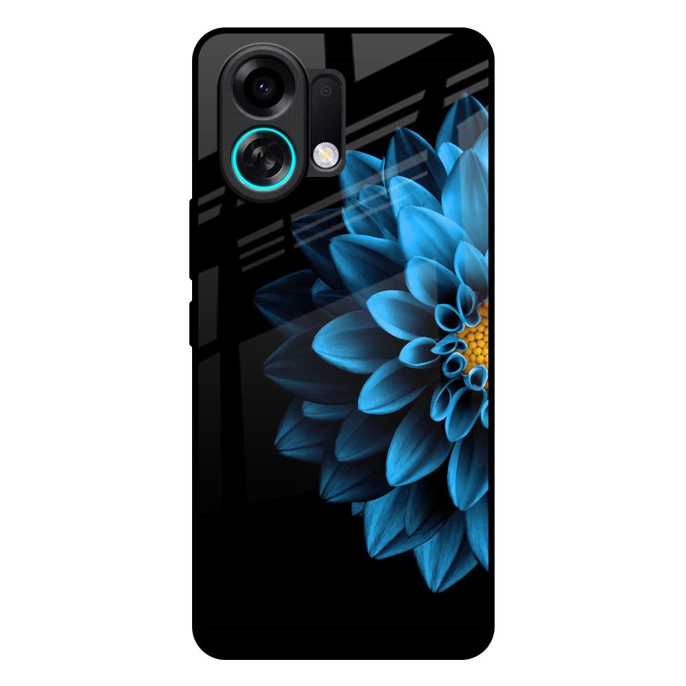 Half Blue Flower Oppo K13 Turbo Pro 5G Glass Back Cover Online