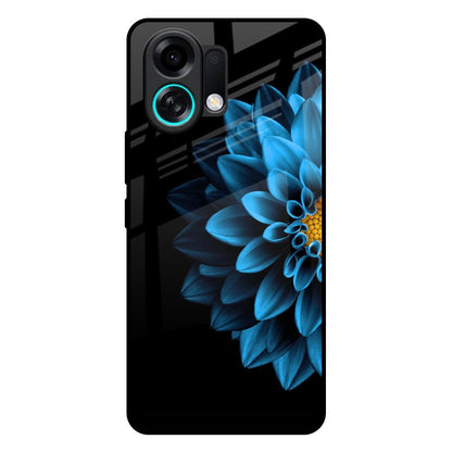 Half Blue Flower Oppo K13 Turbo Pro 5G Glass Back Cover Online