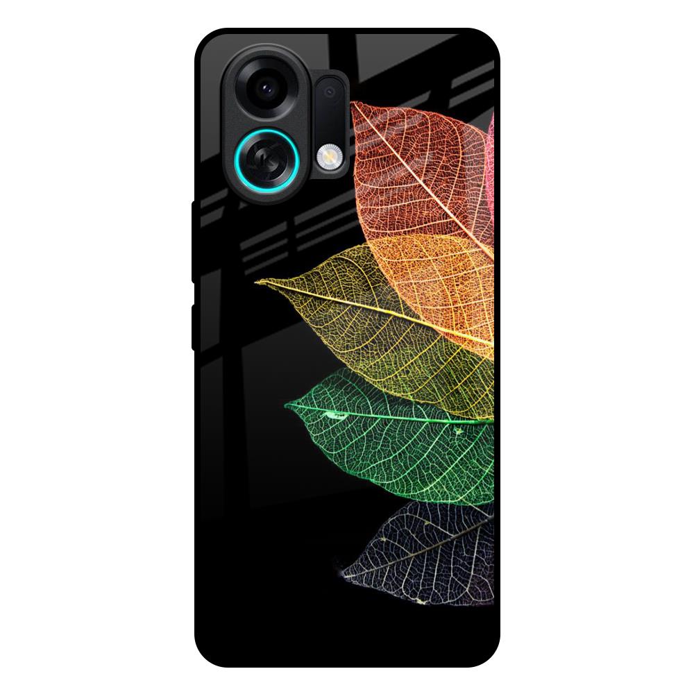 Colorful Leaves Oppo K13 Turbo Pro 5G Glass Back Cover Online