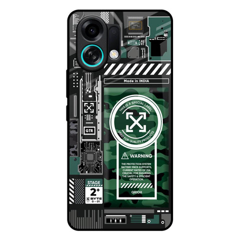Green Camo Circuit Oppo K13 Turbo Pro 5G Glass Back Cover Online