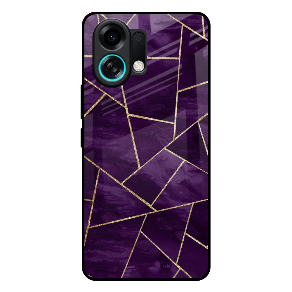 Geometric Purple Oppo K13 Turbo Pro 5G Glass Back Cover Online