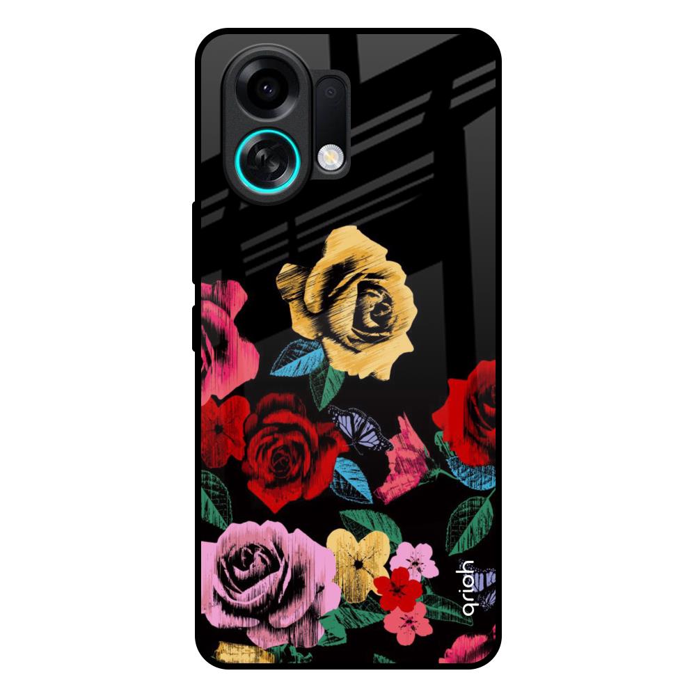 Floral Decorative Oppo K13 Turbo Pro 5G Glass Back Cover Online