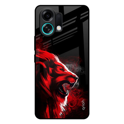 Red Angry Lion Oppo K13 Turbo Pro 5G Glass Back Cover Online