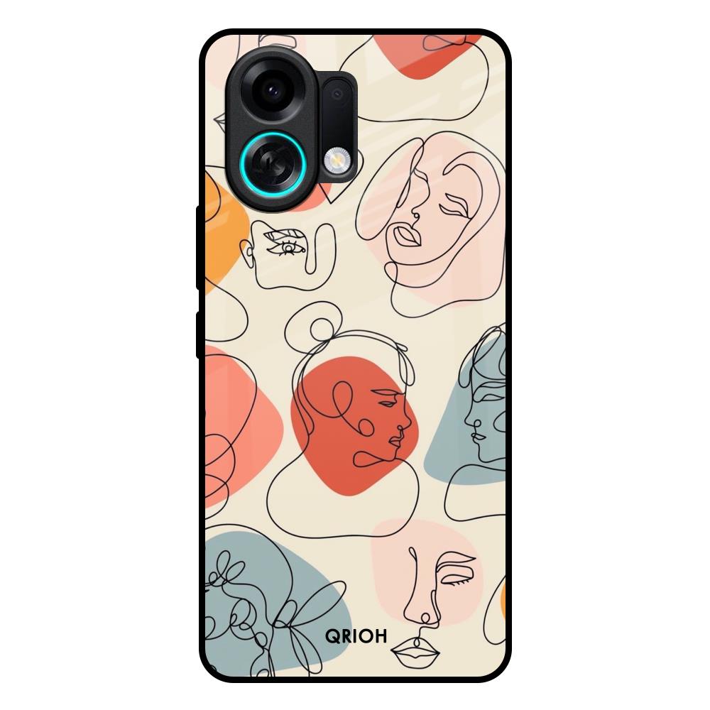 Abstract Faces Oppo K13 Turbo Pro 5G Glass Back Cover Online