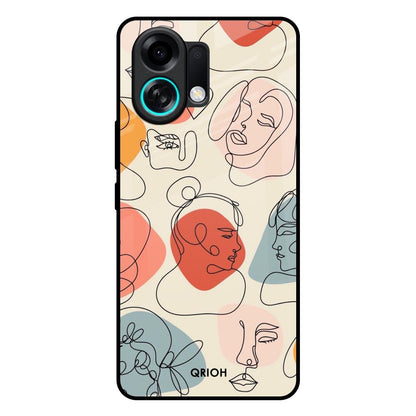 Abstract Faces Oppo K13 Turbo Pro 5G Glass Back Cover Online