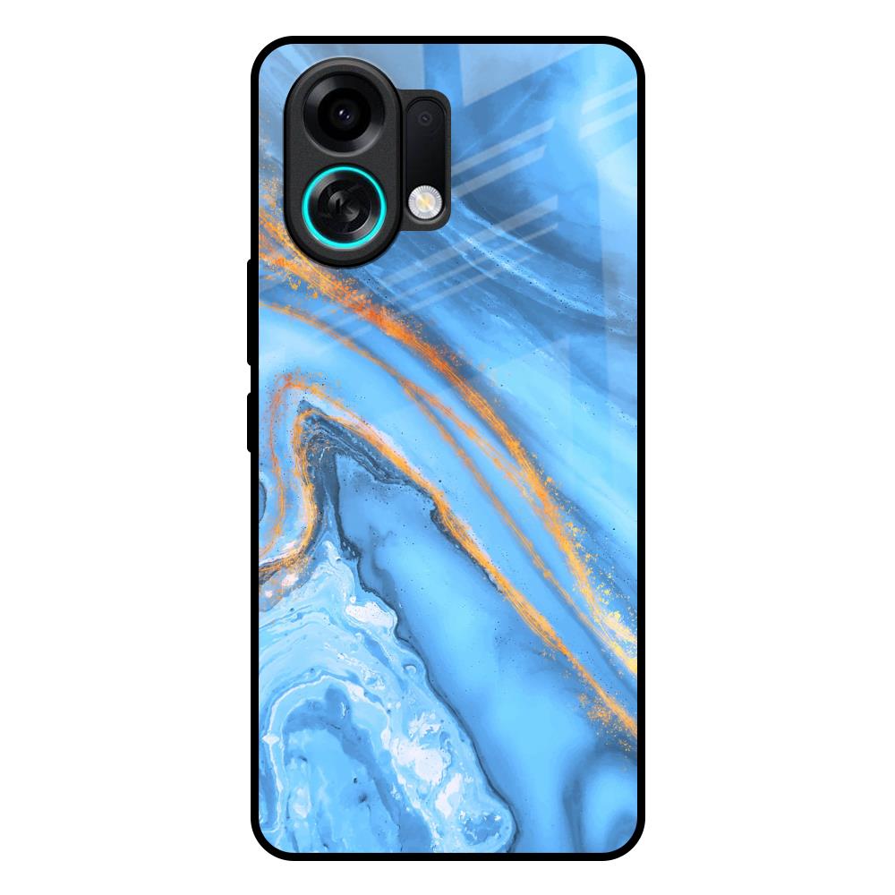 Vibrant Blue Marble Oppo K13 Turbo Pro 5G Glass Back Cover Online