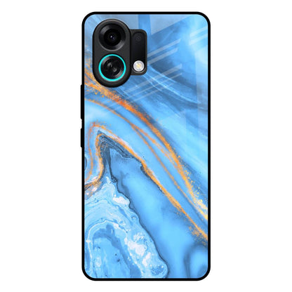Vibrant Blue Marble Oppo K13 Turbo Pro 5G Glass Back Cover Online