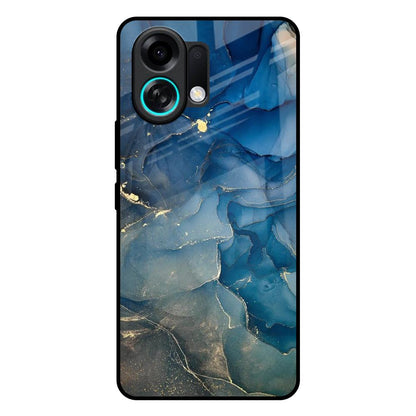 Blue Cool Marble Oppo K13 Turbo Pro 5G Glass Back Cover Online
