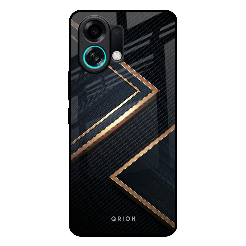 Sleek Golden & Navy Oppo K13 Turbo Pro 5G Glass Back Cover Online