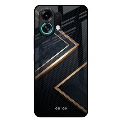 Sleek Golden & Navy Oppo K13 Turbo Pro 5G Glass Back Cover Online