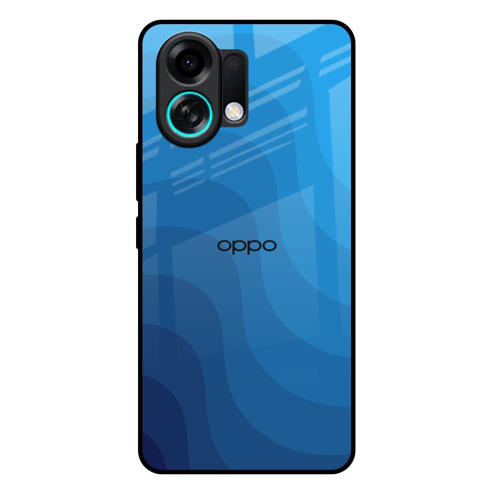 Blue Wave Abstract Oppo K13 Turbo Pro 5G Glass Back Cover Online
