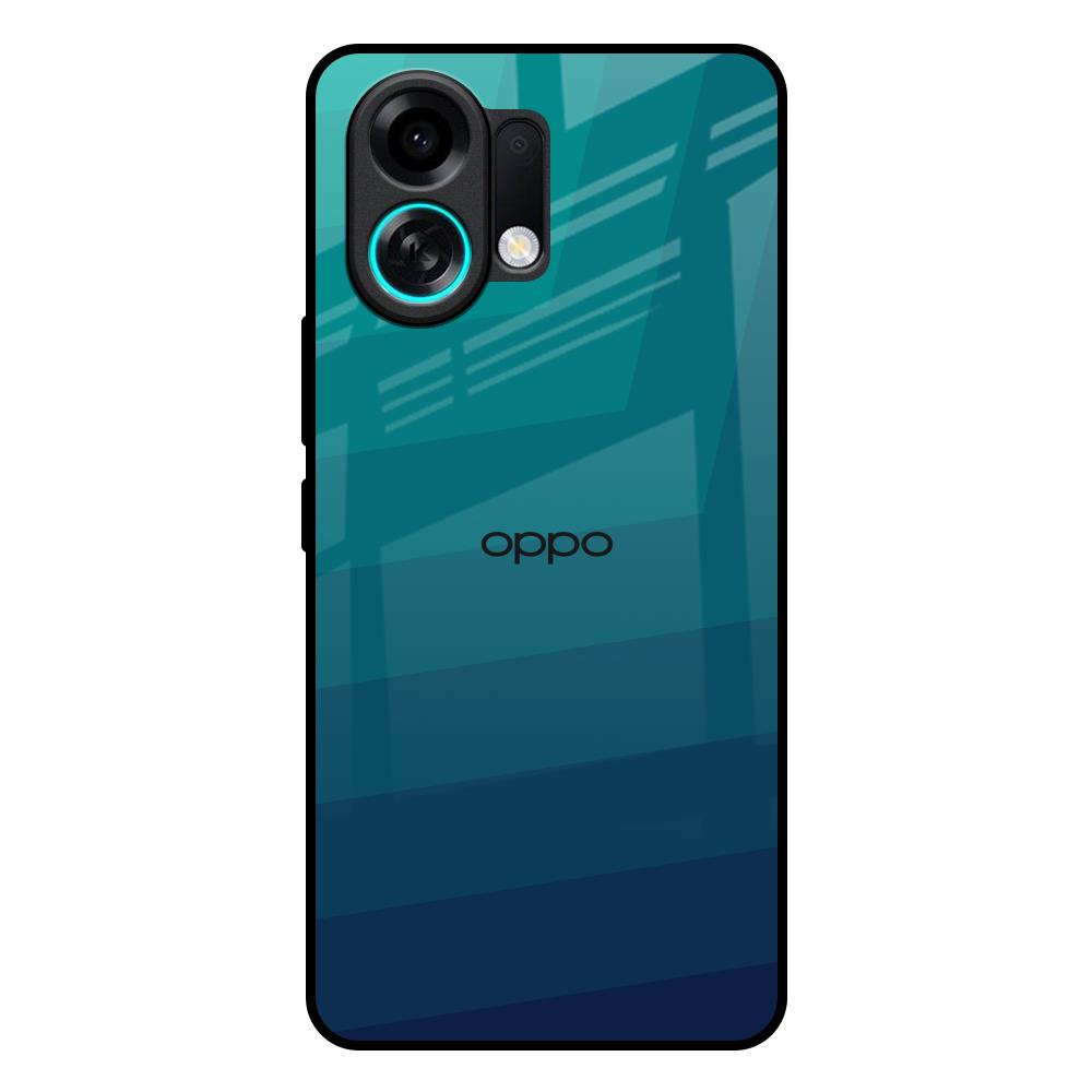Green Triangle Pattern Oppo K13 Turbo Pro 5G Glass Back Cover Online