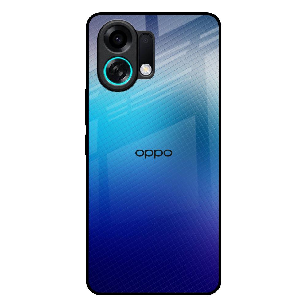 Blue Rhombus Pattern Oppo K13 Turbo Pro 5G Glass Back Cover Online