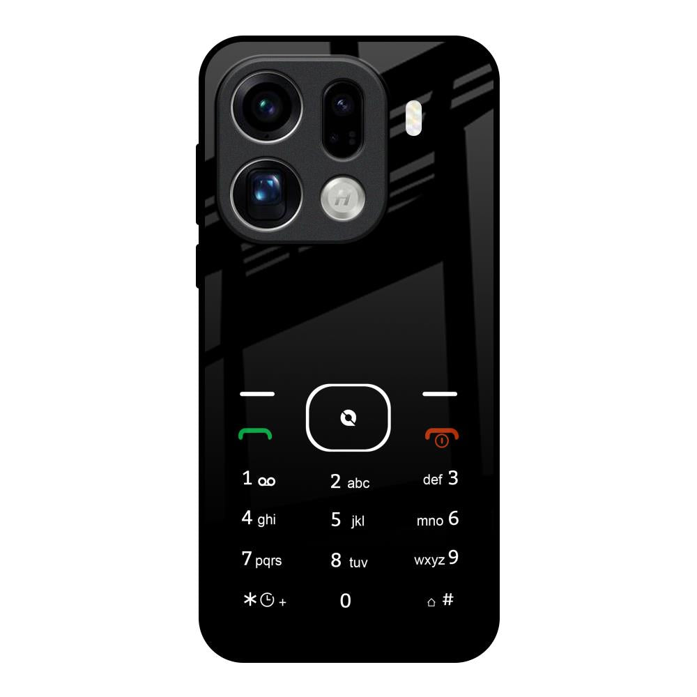 Classic Keypad Pattern Oppo Find X9 Pro 5G Glass Back Cover Online