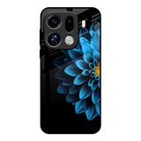 Half Blue Flower Oppo Find X9 Pro 5G Glass Back Cover Online