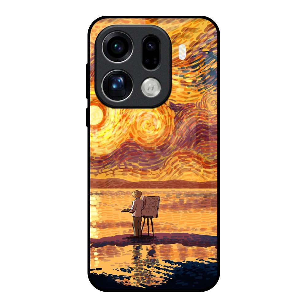 Sunset Vincent Oppo Find X9 Pro 5G Glass Back Cover Online