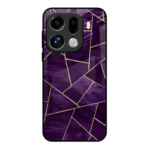 Geometric Purple Oppo Find X9 Pro 5G Glass Back Cover Online