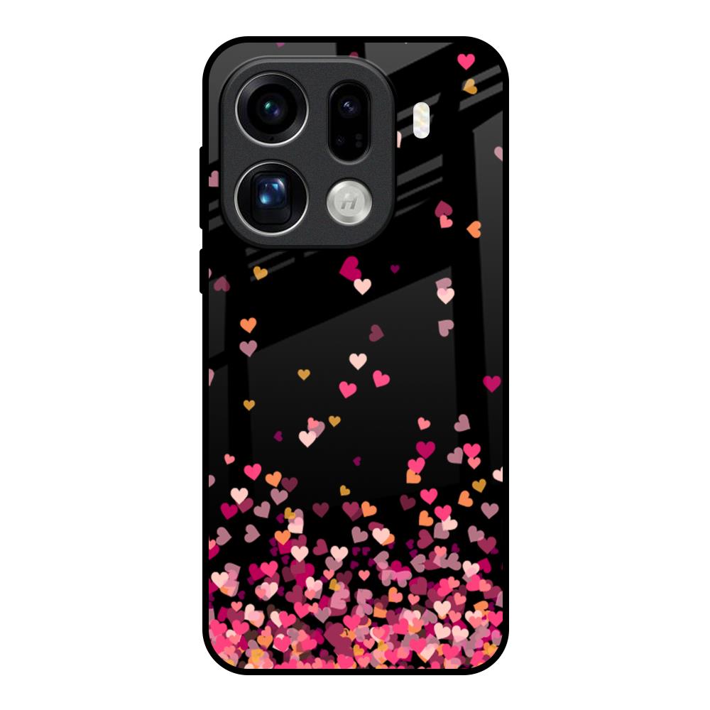 Heart Rain Fall Oppo Find X9 Pro 5G Glass Back Cover Online