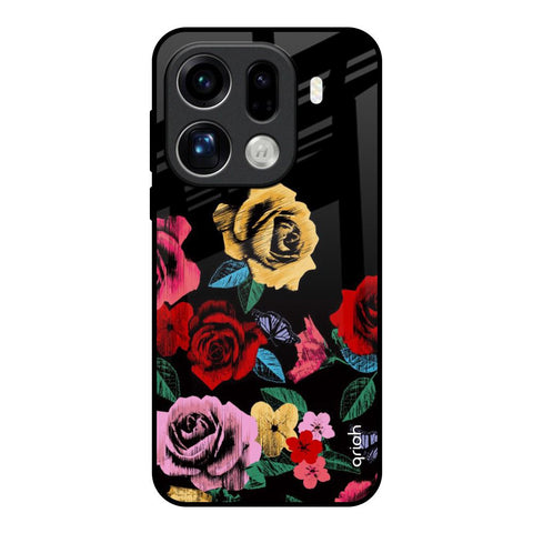 Floral Decorative Oppo Find X9 Pro 5G Glass Back Cover Online