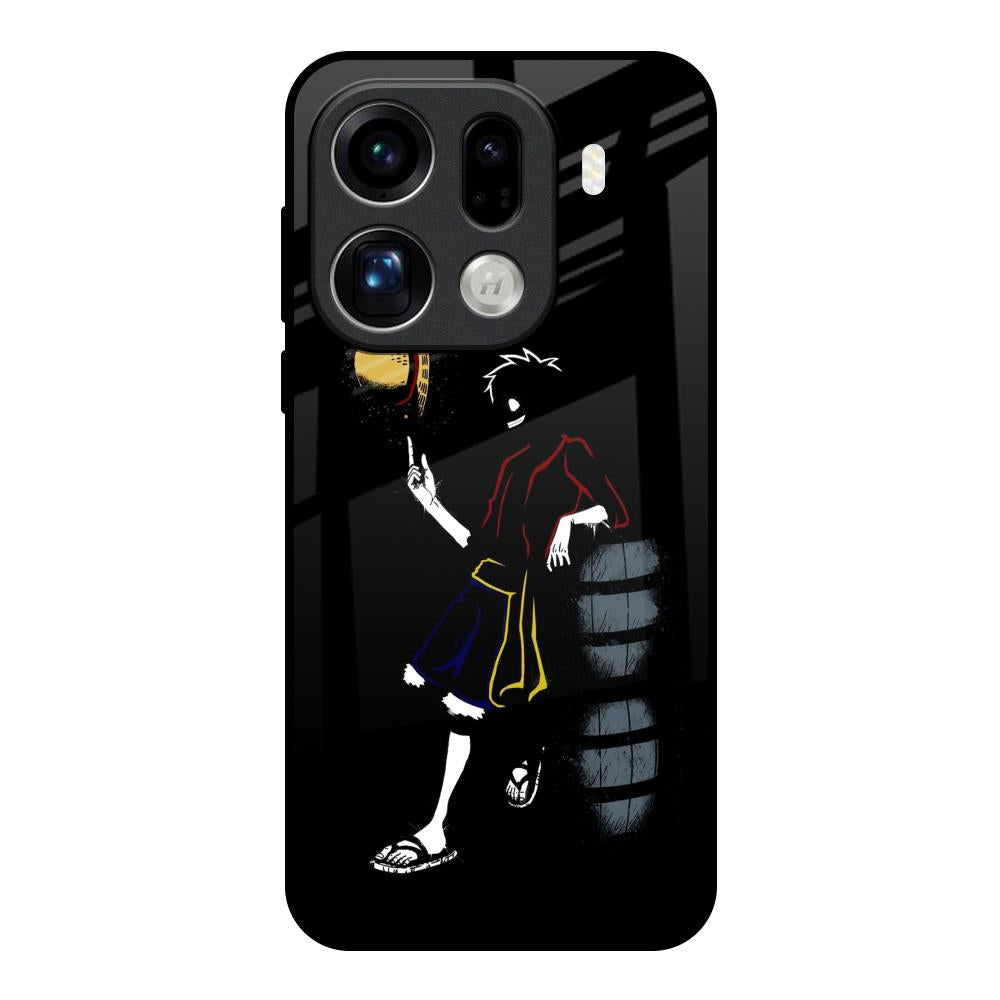 Luffy Line Art Oppo Find X9 Pro 5G Glass Back Cover Online