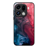 Blue & Red Smoke Oppo Find X9 Pro 5G Glass Back Cover Online