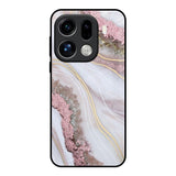 Pink & Gold Gllitter Marble Oppo Find X9 Pro 5G Glass Back Cover Online