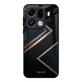Sleek Golden & Navy Oppo Find X9 Pro 5G Glass Back Cover Online