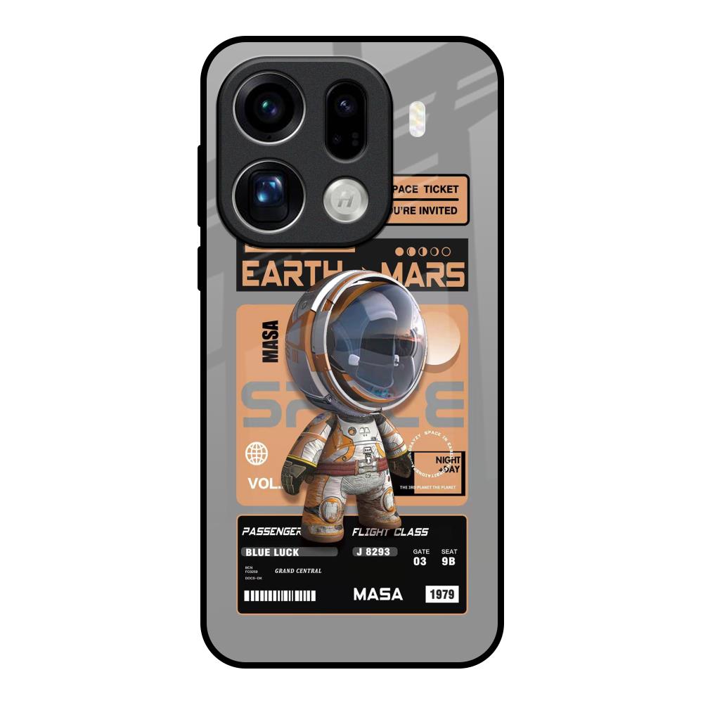 Space Ticket Oppo Find X9 Pro 5G Glass Back Cover Online