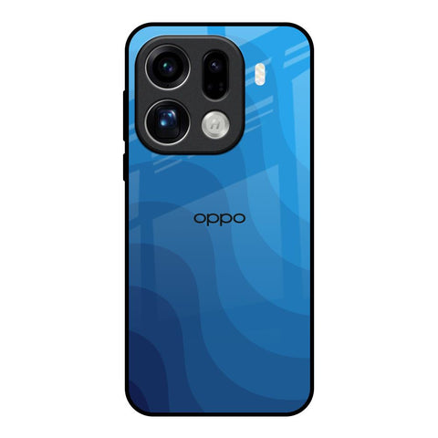 Blue Wave Abstract Oppo Find X9 Pro 5G Glass Back Cover Online