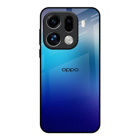 Blue Rhombus Pattern Oppo Find X9 Pro 5G Glass Back Cover Online