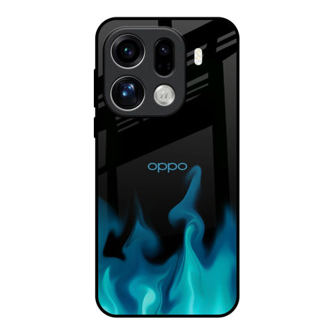 Teal Flames Oppo Find X9 Pro 5G Glass Back Cover Online