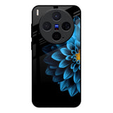 Half Blue Flower Vivo X300 5G Glass Back Cover Online
