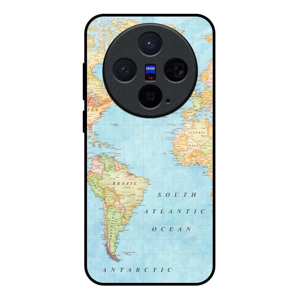 Travel Map Vivo X300 5G Glass Back Cover Online